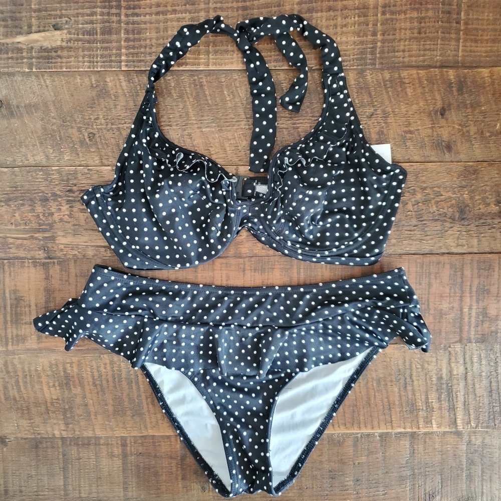 Freya "Pier" Black & White Polka Dot Bikini